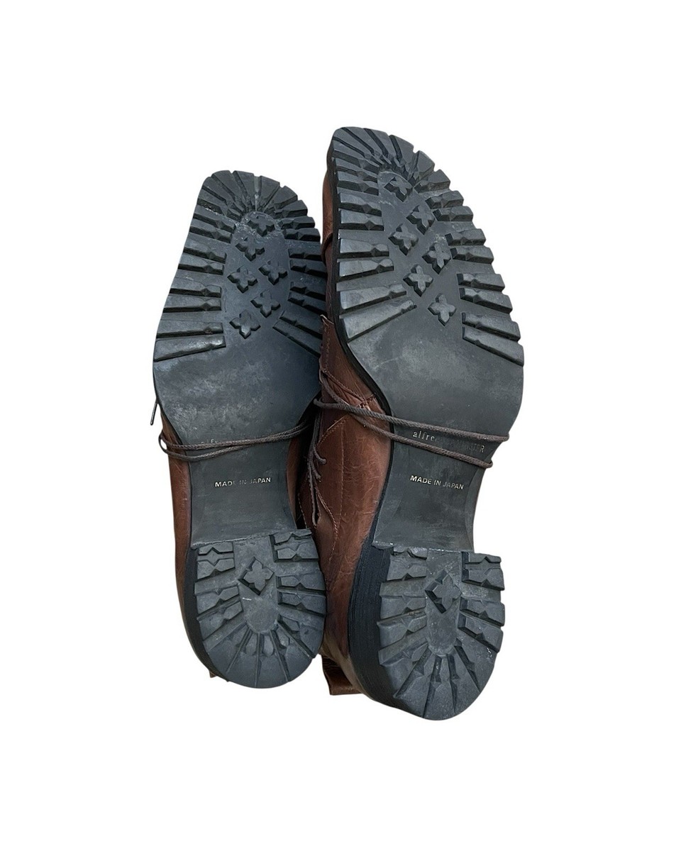 Alfredo Bannister Layered Multi-Lace Leather Derby Boots