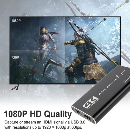 1x 4K Video Capture Card Zero Lag Loop Out HDMI USB 3.0 Device HD 1080P 60Hz m - Zdjęcie 10 z 11