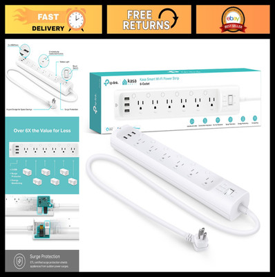 Smart Power Strip with 6 Smart Outlets & 3 USB Ports, Surge Protector, Alexa & G