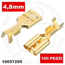 TERMINALI CAPOCORDA FASTON FEMMINA 4,8mm A CRIMPARE - 100 PEZZI