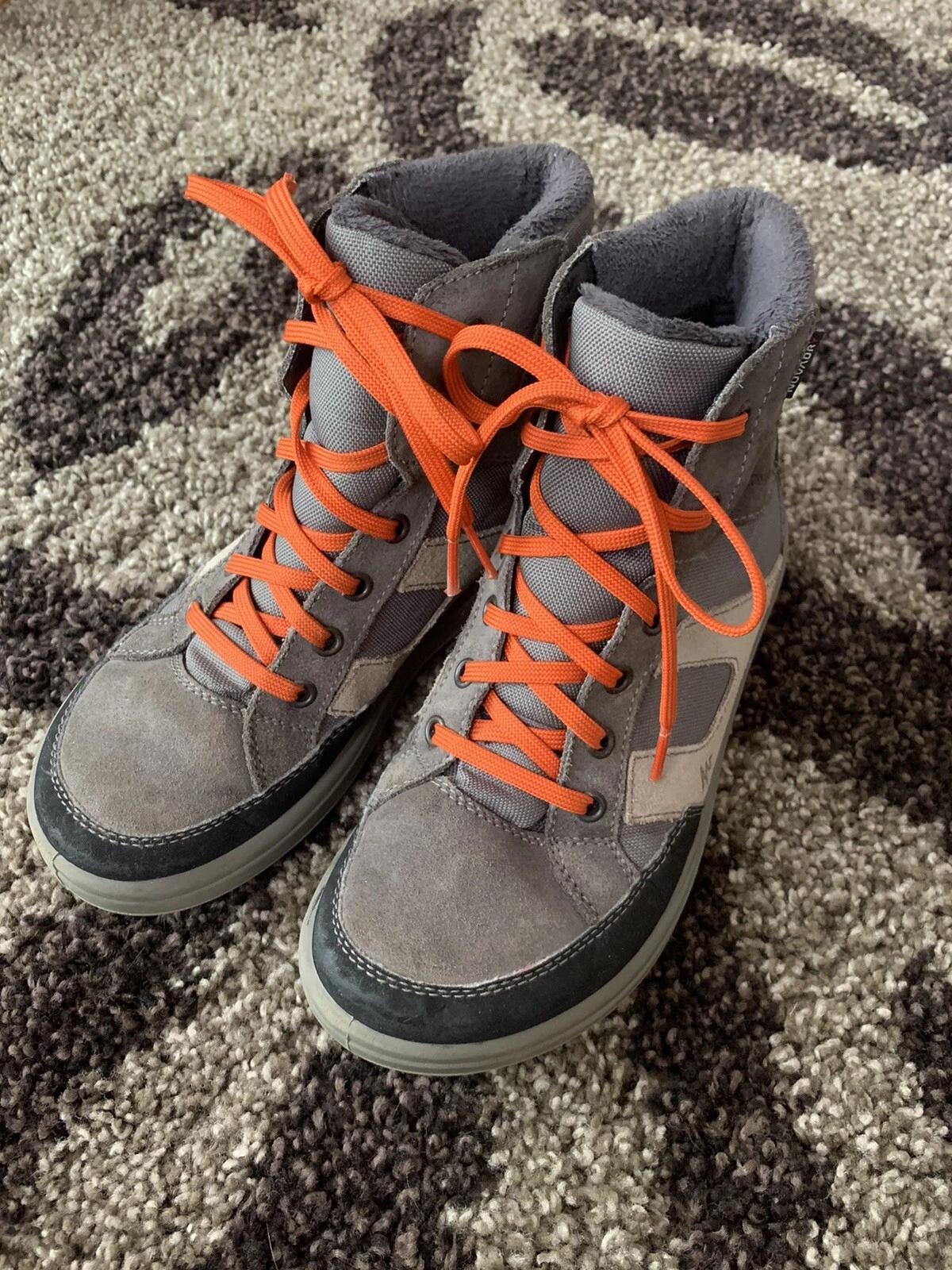 Quechua Novadry Hiking Trail Novadry Boots Women's Size 3 Orange And Gray