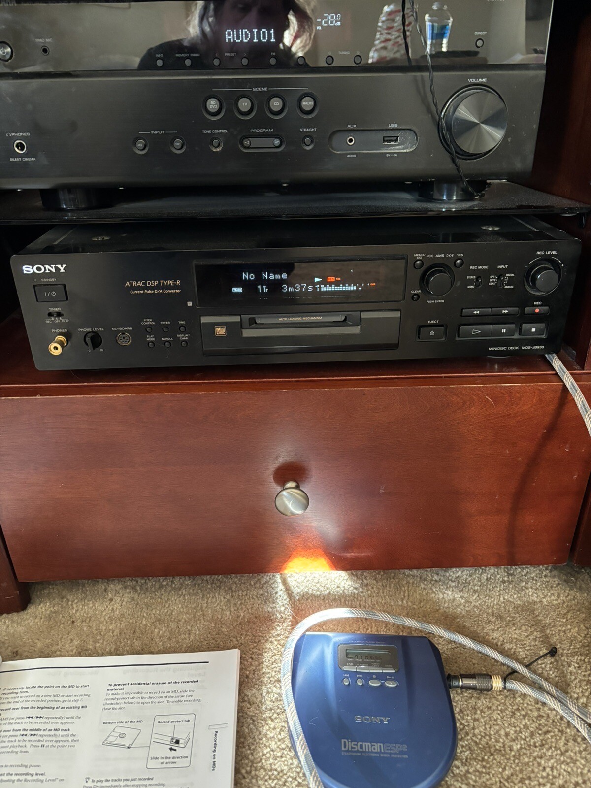 Sony Minidisc Recorder MDSJB930 ATRAC TypeR Including Remote eBay