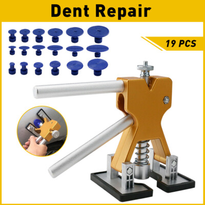 #ad 19 PCS Paintless Car Dent Puller Repair Remover Kit Lifter Dint Hail Damage Tool $17.09
