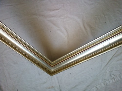 großer breiter blattversilberter Art Deco Bilderrahmen ~ 1930 TOP 84 cm x 69 cm - Bild 15 von 18