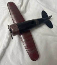 VINTAGE Collectible Rare  TIN AIRPLANE TOY 10" WING SPAN