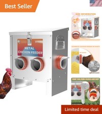 Durable 25lb Poultry Feeder - Weatherproof, Metal Construction for Chickens