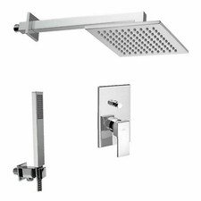 Kit set level doccia Paffoni con miscelatore, doccetta, braccio, soffione quadro