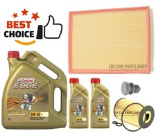 FOR VW AMAROK 2.0 TDI 10-16 SERVICE KIT AIR OIL FILTER & CASTROL EDGE 7 LITRES