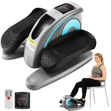 Under Desk Elliptical Machine Electric Seated Leg Exerciser w/LCD Remote Control