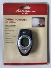Eddie Bauer Digital Compass with LED Light - New Sealed