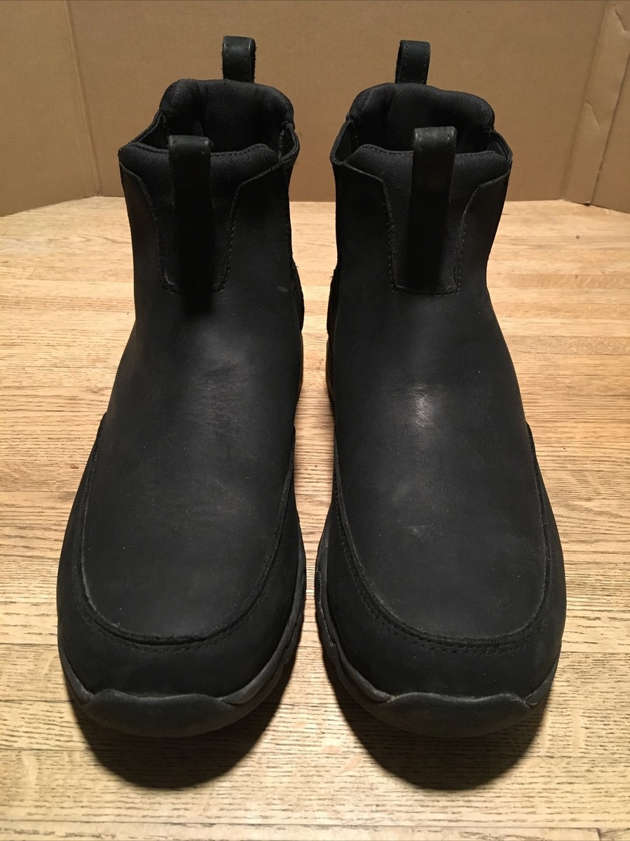 LL Bean Men's Newington SlipOn Black Leather Boots, Waterproof, Insulated  Sz 11