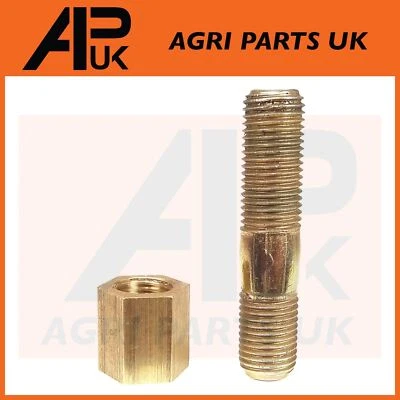 APUK Exhaust Manifold Elbow Stud & Nut 3/8" UNF 45mm Long for Massey Ferguson Tractor
