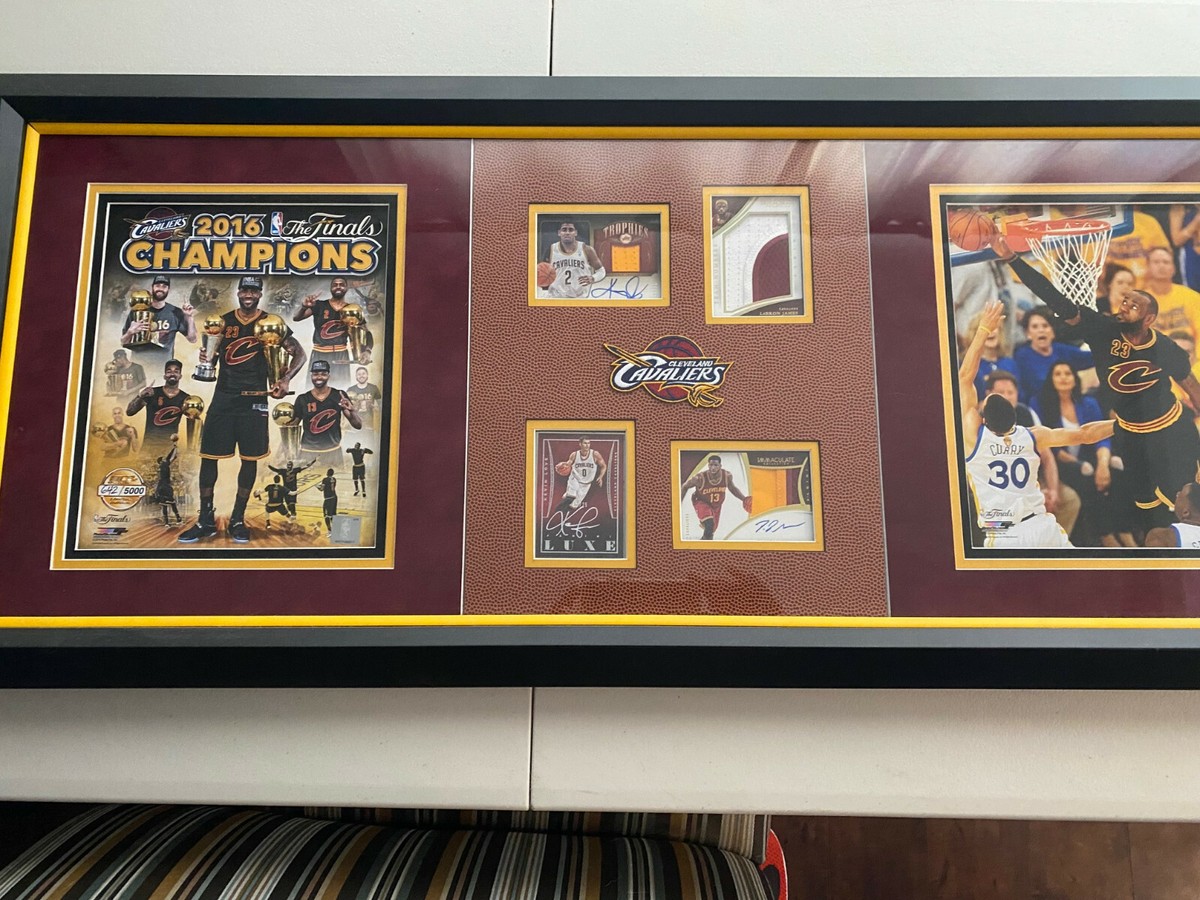 Lebron James Kyrie Irving Love T Thompson Custom Framed Auto