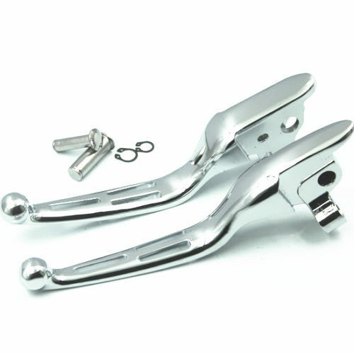2PCS Motorcycle Slotted Brake Clutch Lever For Harley Electra Road Glide FLHR - Picture 1 of 7