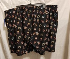 Caribbean Roundtree Yorke 6" Print with fast food Swim Trunks Lined/mesh 3XT