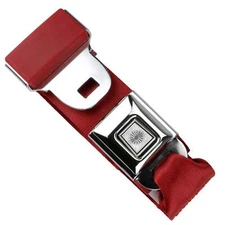 RetroBelt Bright Red Push Button Lap Belt 75" With Hardware