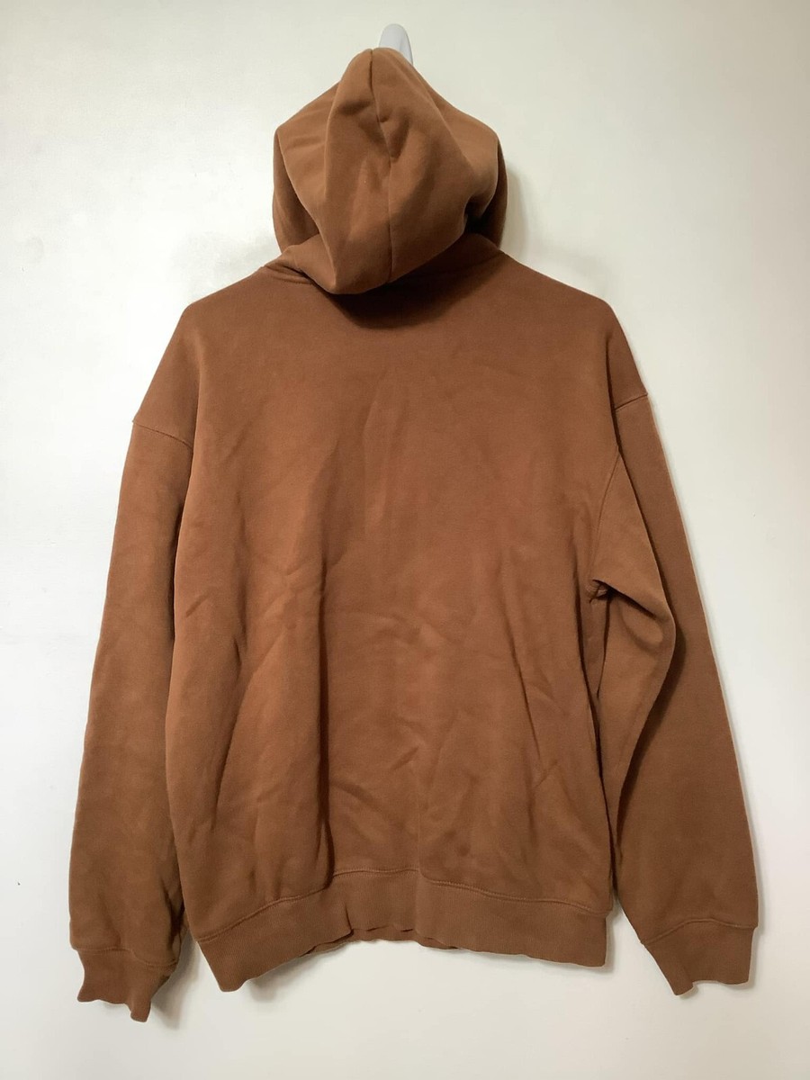 AMOMENTO VELVET SHIRRING HOODIE ダークブラウン Hooded Sweatshirt - Faded Brown – evan kinori