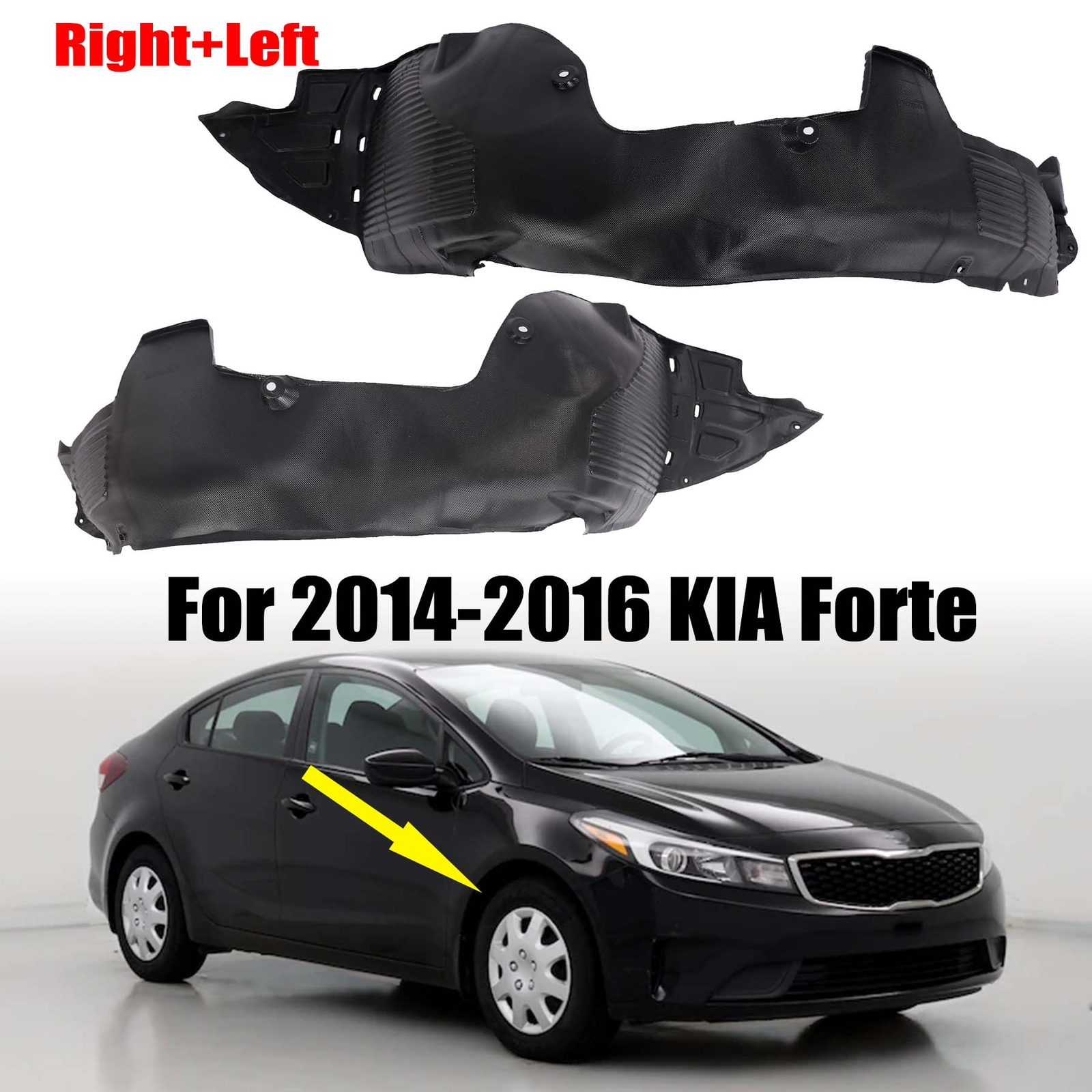 2014-2016 Kia Forte Driver & Passenger Fender Liner Set