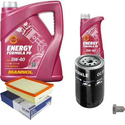 MAHLE Inspektionspaket 6 L MANNOL Formula 5W-40 für VW Caddy II Kasten 1.9 SDI