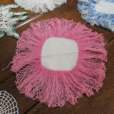 Lot VTG Table Toppers Doily Crochet W Ruffled Edgings Spider Figural Repurpose