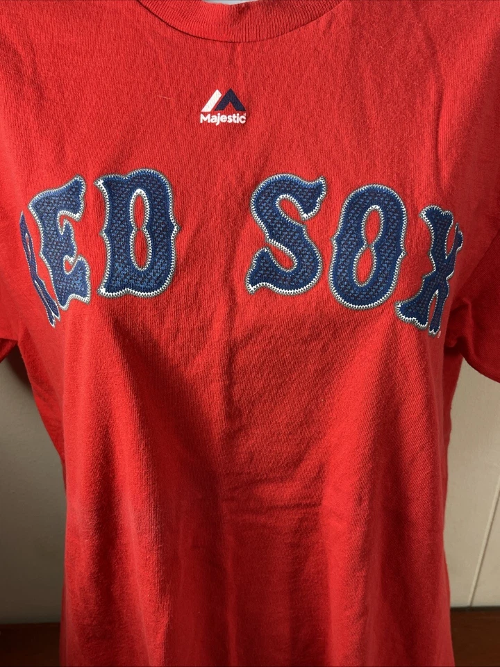Boston Red Sox David Ortiz 34 Majestic Camiseta Roja M Algodón Temporada Final Foto 3 de 4