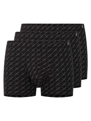 Cito Alloverdruck MicroModal 3er Pack Herren Pants in Gr. 5-8 in Blau o. Schwarz