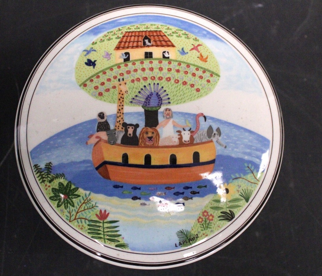 Vtg VILLEROY & BOCH Naif Garanti Love Vitro Porcelain THE ARK Trinket