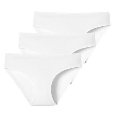 Schiesser Damen Slip Invisible Cotton 3er Pack – Nahtlos, Weich, Unsichtbar Unter Enger Kleidung (Gr. 38, Nude)