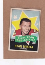 1968-69 O PEE CHEE HOCKEY STAN MIKITA #202 BLACK HAWKS VG/VGEX *A26238