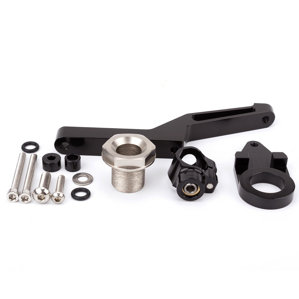 FXCNC Blue Steering Damper Stabilizer&Black Bracket Mount