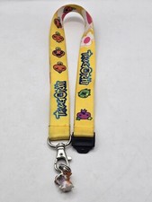 Tamagotchi Yellow Check Lanyard Leash With Charm- Free Shipping