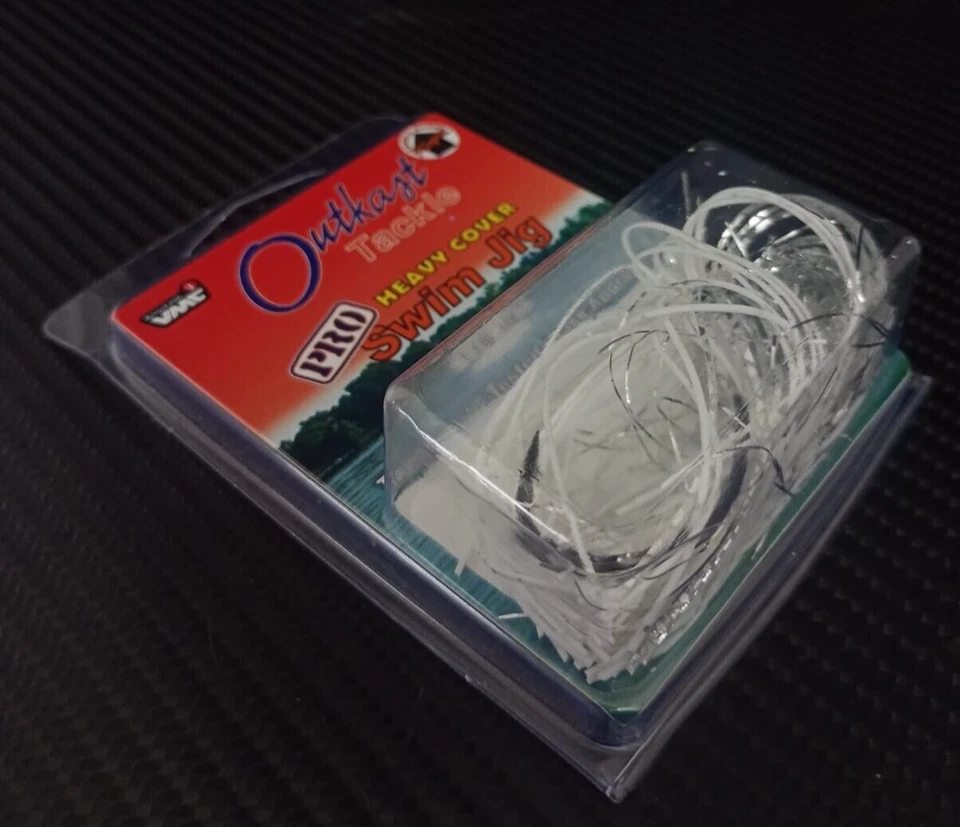 Plantilla de natación profesional Outkast Tackle Heavy Cover - 1/4 oz - White Lightning - ¡Nueva! Foto 2 de 4