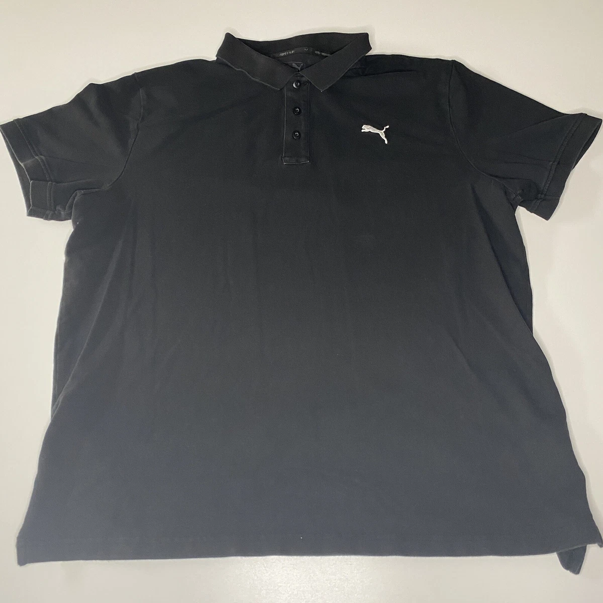 Black puma golf shirt sale