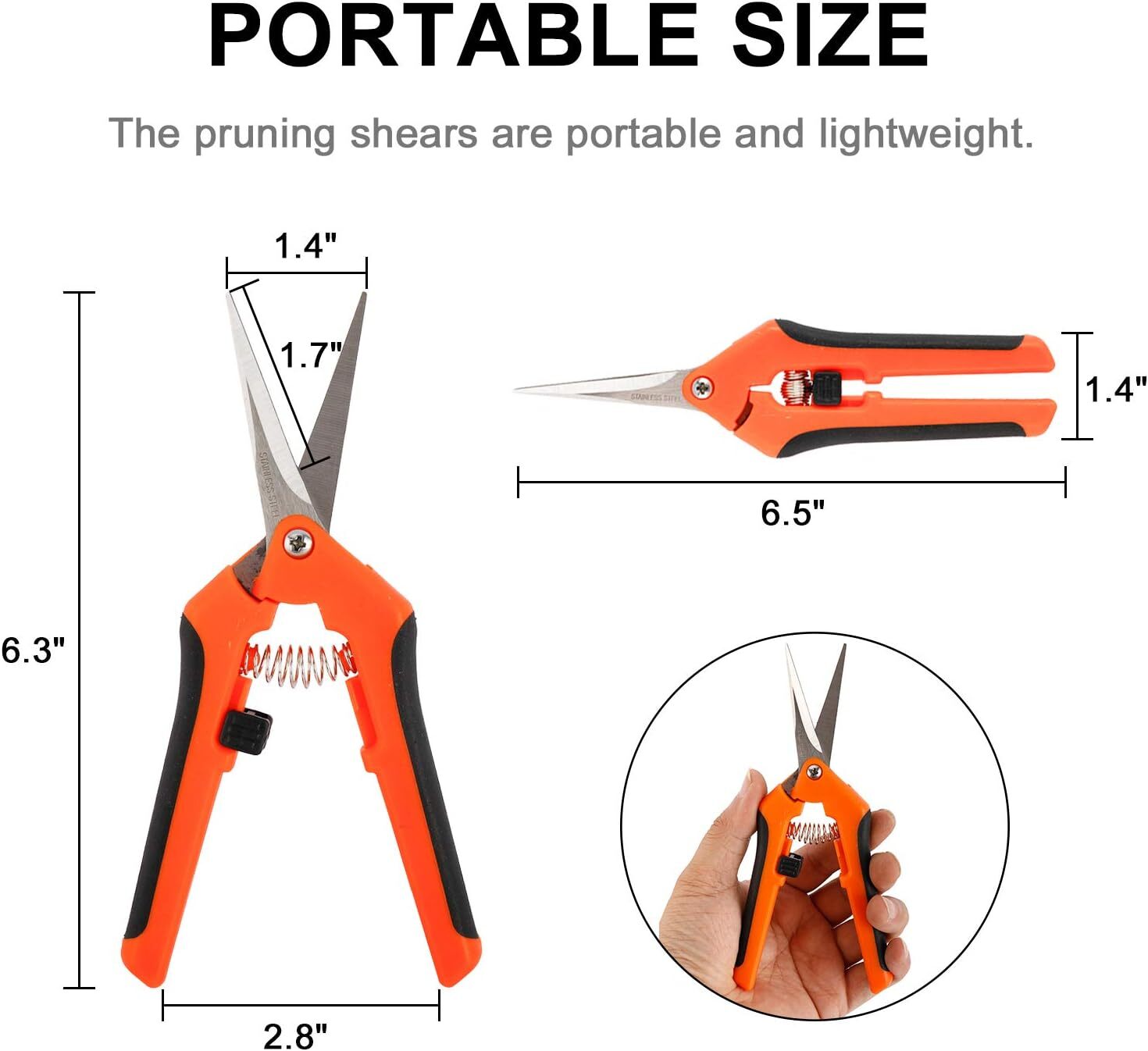 12 Pcs Gardening Scissors Stainless Steel Pruning Shears Hand Pruner Trimming