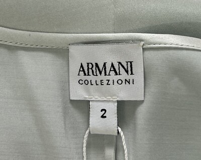 ★ARMANI COLLEZIONI レガ★ Armani Collezioni ALTERED Light Blue Silk Zip-Sides Tank sz 2 | eBay