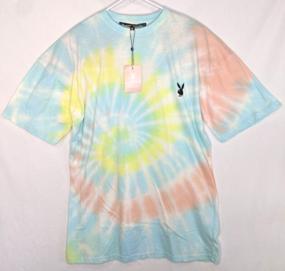 NWT Playboy x Missguided Tie Dye Oversized T-Shirt Dress Small | eBay