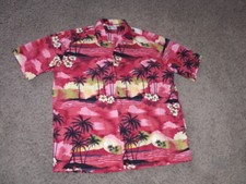Vintage 90s ALOHA REPUBLIC cotton made in USA HAWAIIAN SHIRT men's XL