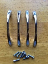 AMEROCK Allison Chrome Tapered Handle Pulls Qty-4 Free Same Day Shipping