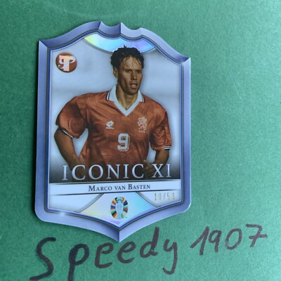 Topps Pristine Road To UEFA Euro 2024 Iconic XI Die Cut Van Basten #10/50 Rare