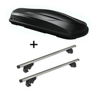 Dachbox CUBE470 + DachträGer/RelingträGer VDPLION1 FüR FüR Fiat Croma 5TüRer 07-