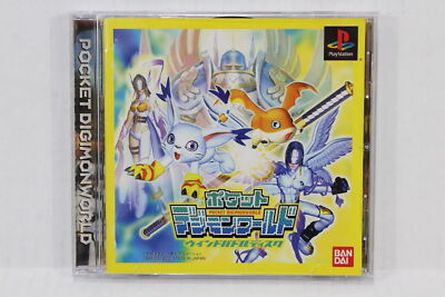 Pocket Digimon World Sur PlayStation 1 (PS1), Version NTSC-J Japonaise, Complet (boîte, Livret), Bon état