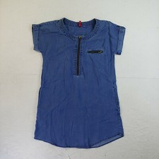 Uniqlo denim dress jean zip up casual size large/XL fade