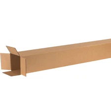 6672 Tall Corrugated Cardboard Box 6" L X 6" W X 72" H, Kraft, for Shipping, Pac