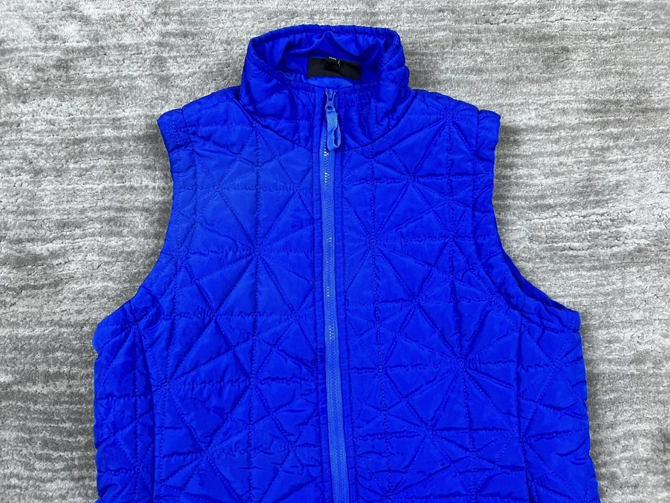 Jane Ashley Vest Womens Medium Blue Jacket Pockets Full Zip Lightweight - Image 2 of 4