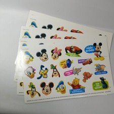 Disney Character Sticker Sheet 18 stickers/10 sheets Mickey Pooh Dumbo Party 8x5