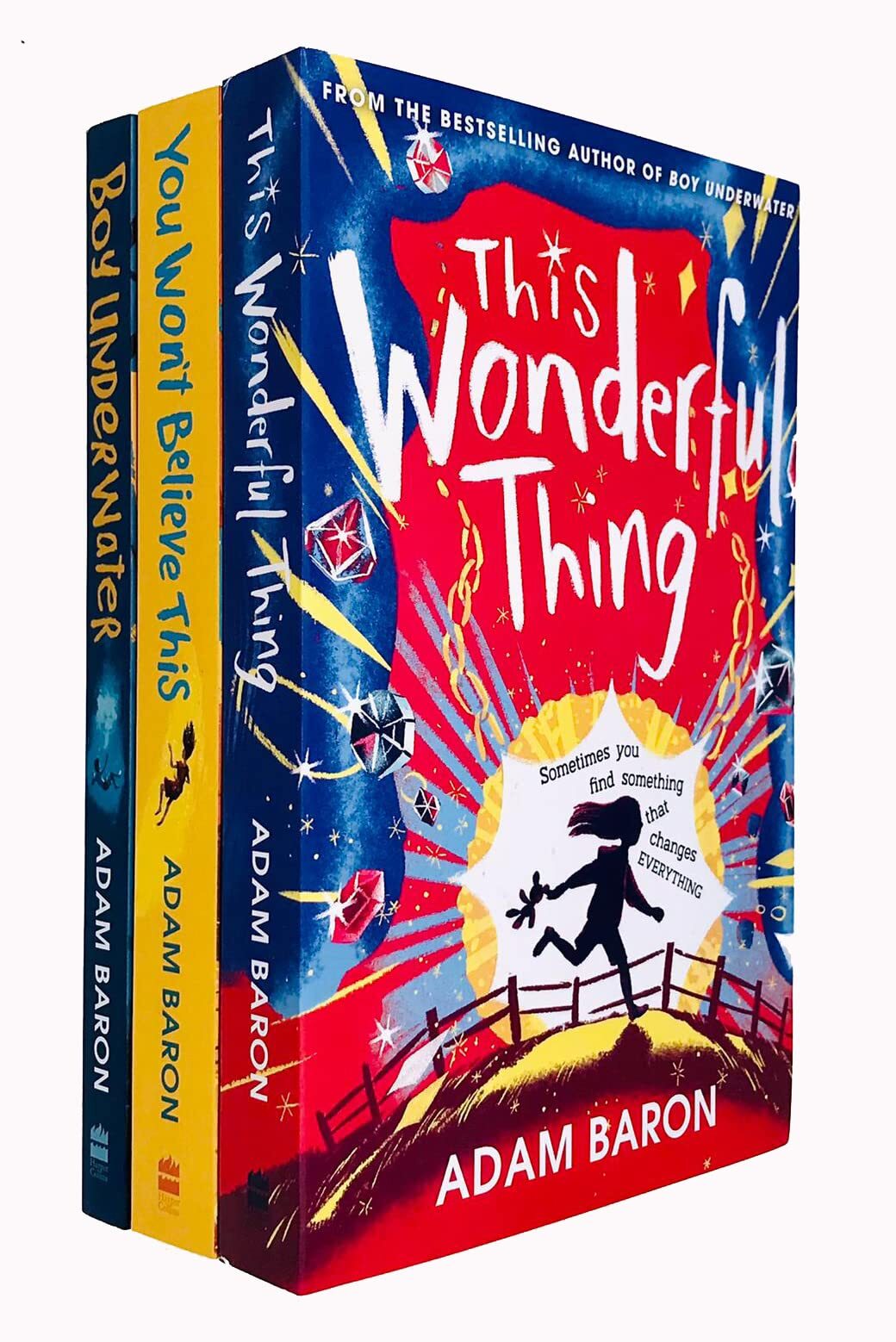 Adam Baron 3 Books Collection Set Boy Underwater, You Won’t Believe This