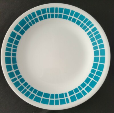 SET OF 2 CORELLE PRECIOUS COLORS SEAGLASS TURQUOISE BREAD PLATES 6 3/4'' 