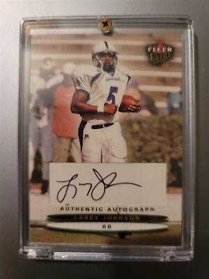 LARRY JOHNSON 2003 Fleet Ultra RC Rookie Auto Autograph CHIEFS