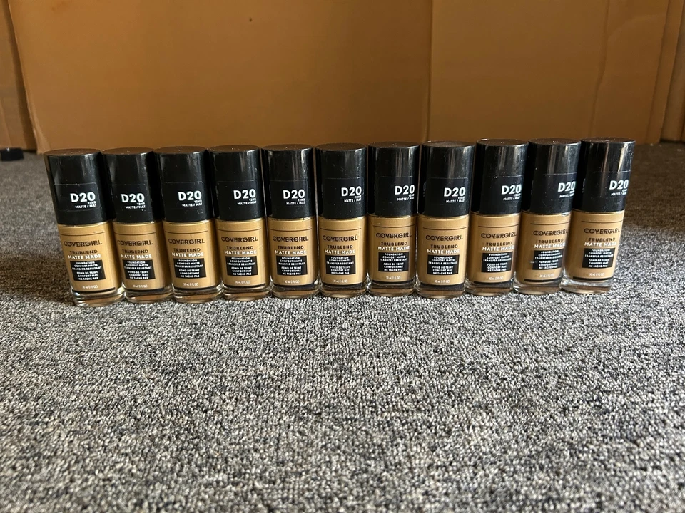 LOT OF 10 Covergirl Trublend Matte Made Liquid Foundation D20 TRUE CARAMEL - Image 2 of 4