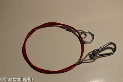 Abreißseile 1000mm Ring/Karabinerhaken PVC rot als 2-er Pack MADE IN GERMANY